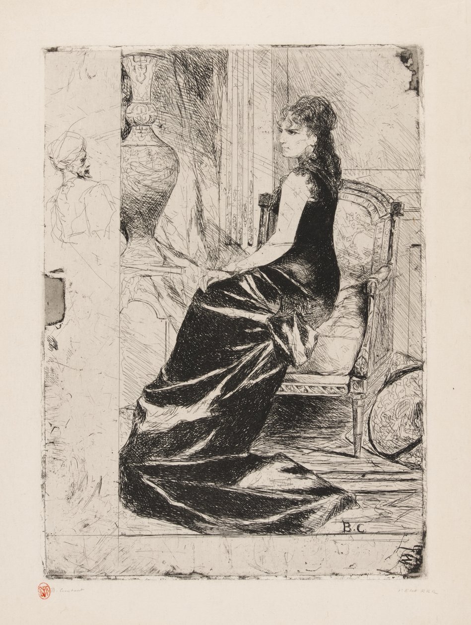 Frau in Schwarz, ca. 1876 von Jean Joseph Benjamin Constant