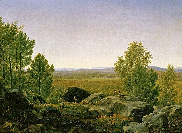 Landschaft bei Sonnenaufgang von Jean Joseph Xavier Bidauld