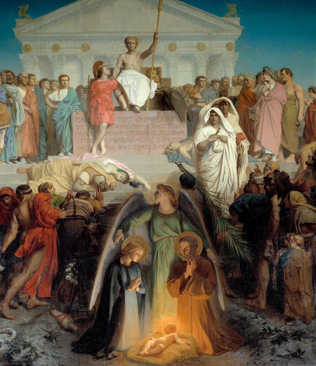 Das Jahrhundert des Augustus, (Detail): die Geburt Christi von Jean Leon Gerome