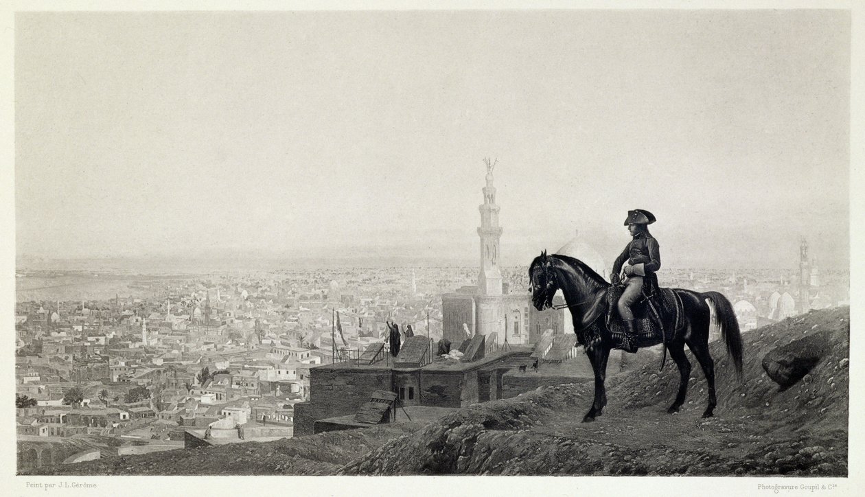 General Bonaparte in Kairo, aus Eine Sammlung von Werken von Jean-Leon Gerome in 100 Photogravuren, 1881 von Jean Leon after Gerome