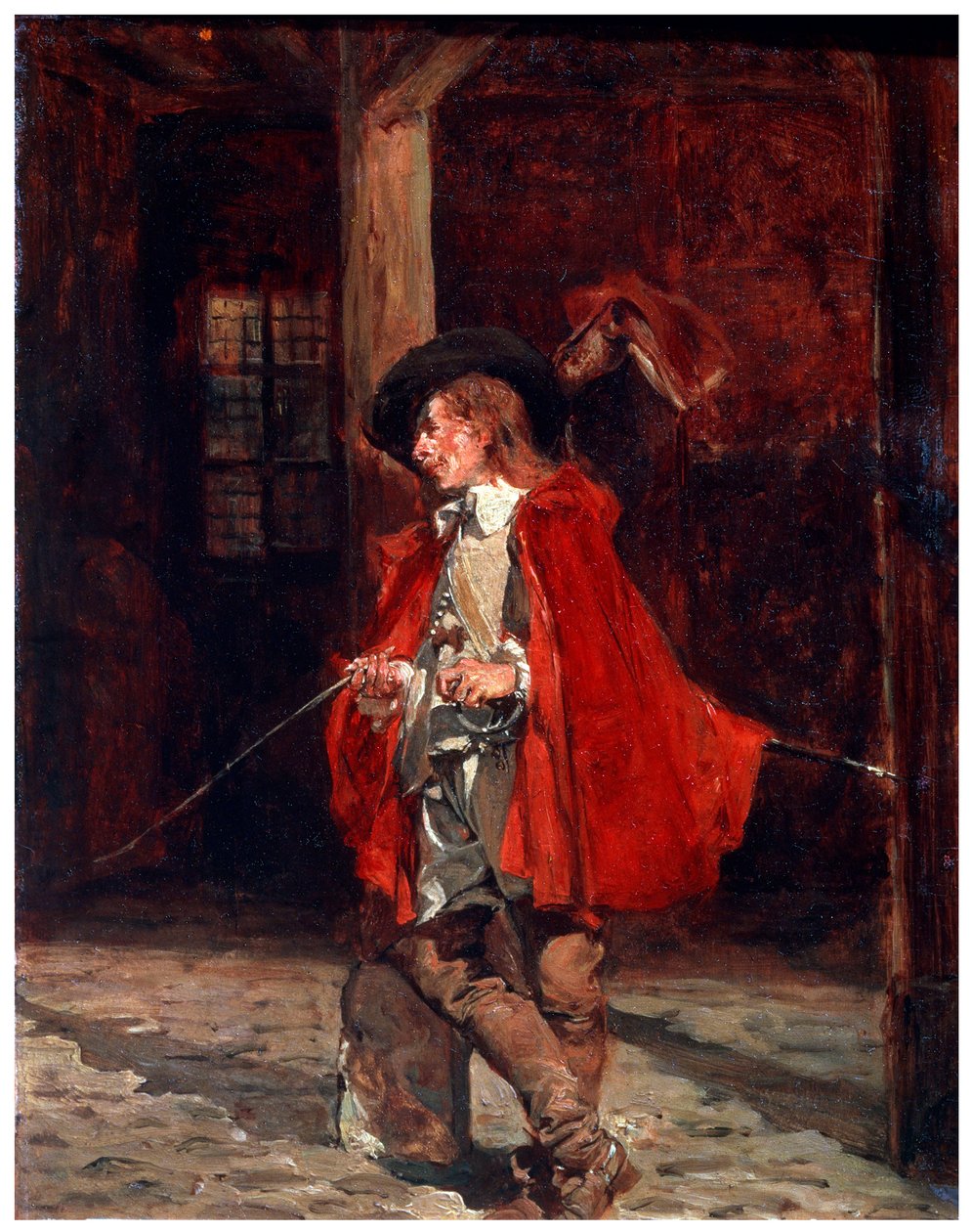 Fechter in einem roten Umhang, 19. Jahrhundert von Jean Louis Ernest Meissonier