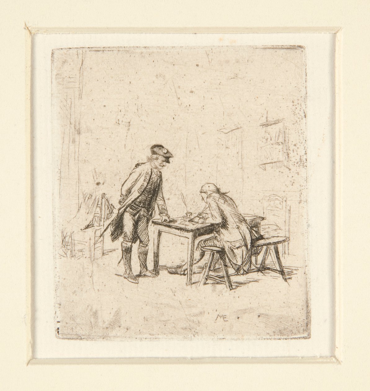 Der Bericht und Harlekin von Jean Louis Ernest Meissonier