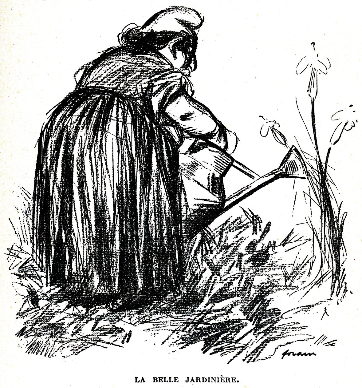 Antisemitische Zeichnung, veröffentlicht vor 1900 in der Zeitung „Psst...!“ von Jean Louis Forain