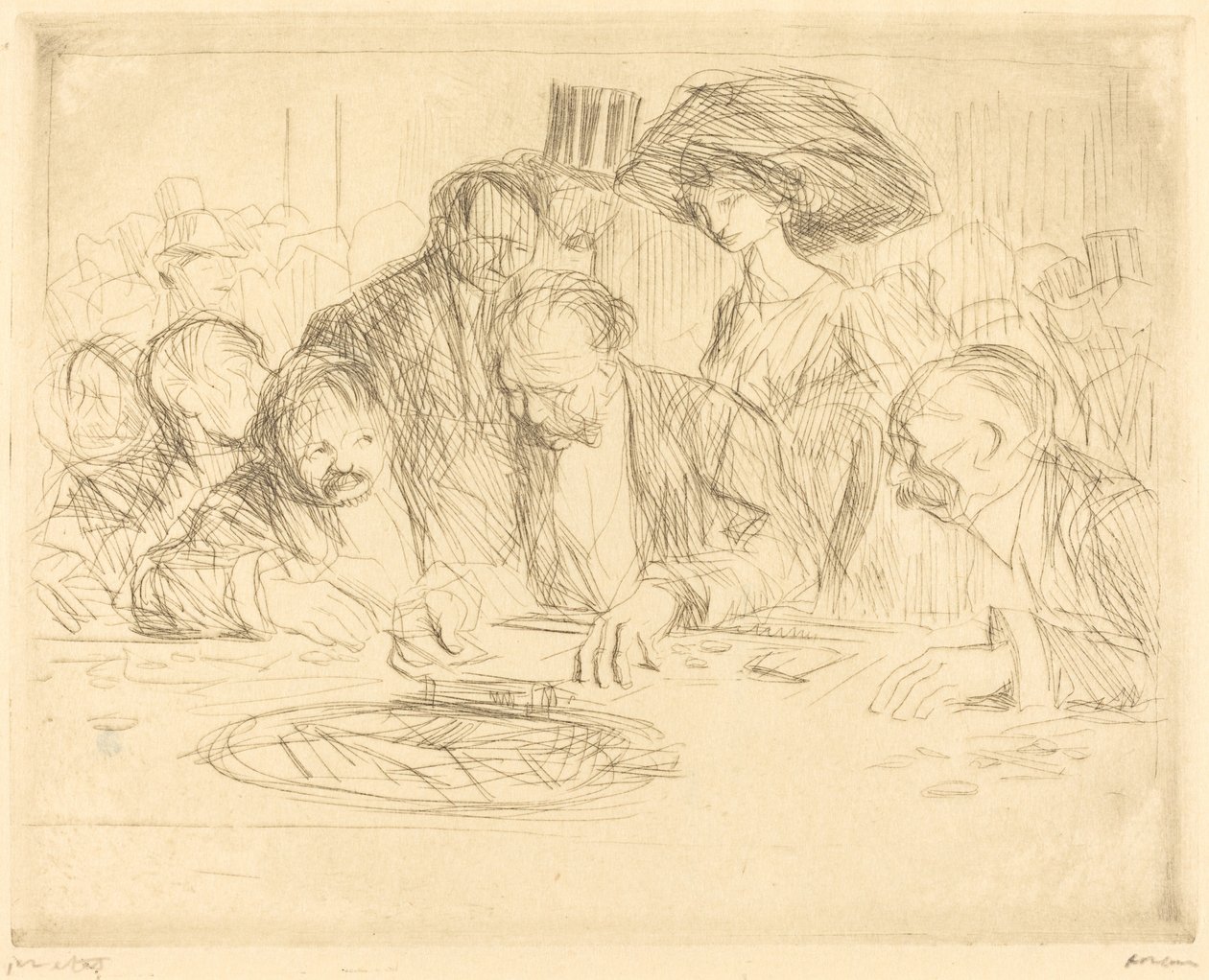 Am Spieltisch (zweite Platte) von Jean Louis Forain
