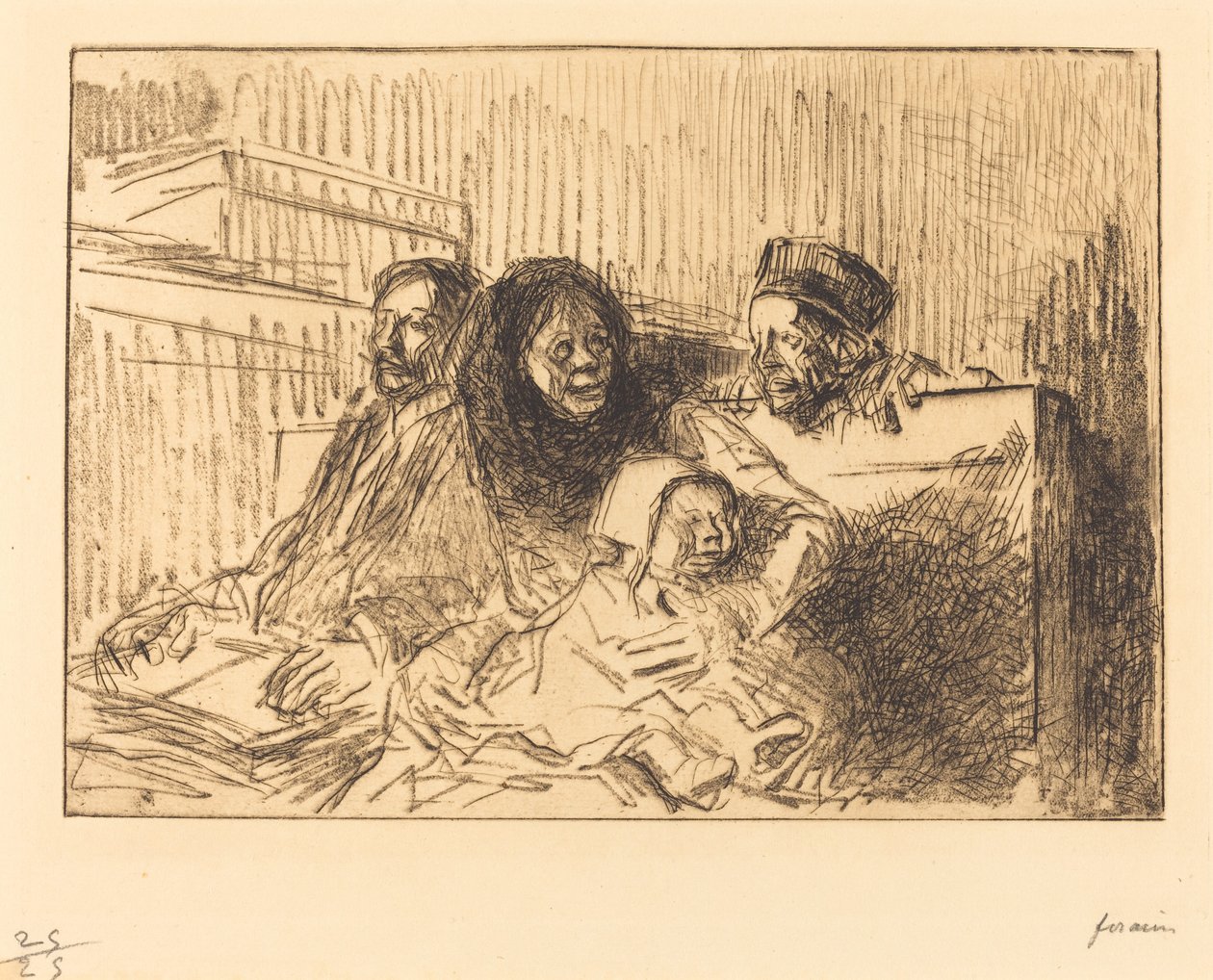 Beweis bei der Anhörung (zweite Platte) von Jean Louis Forain