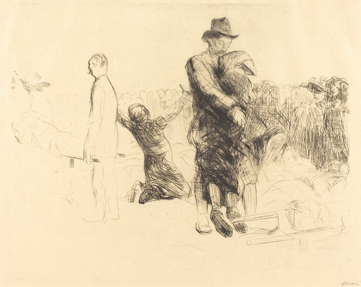 Lourdes, Transport des Gelähmten von Jean Louis Forain