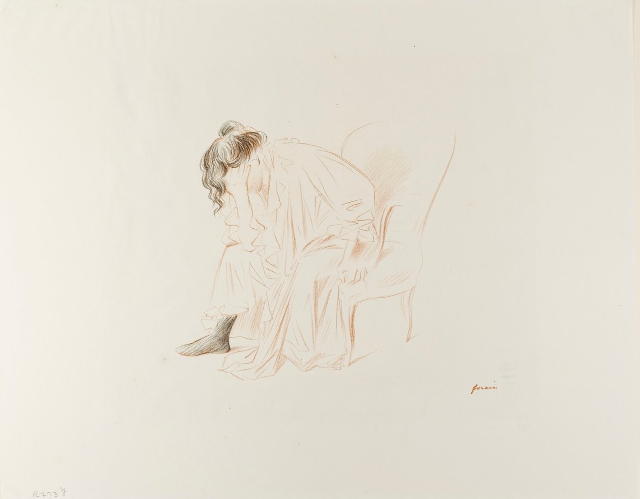Sitzende Frau, Kopf in der rechten Hand von Jean Louis Forain