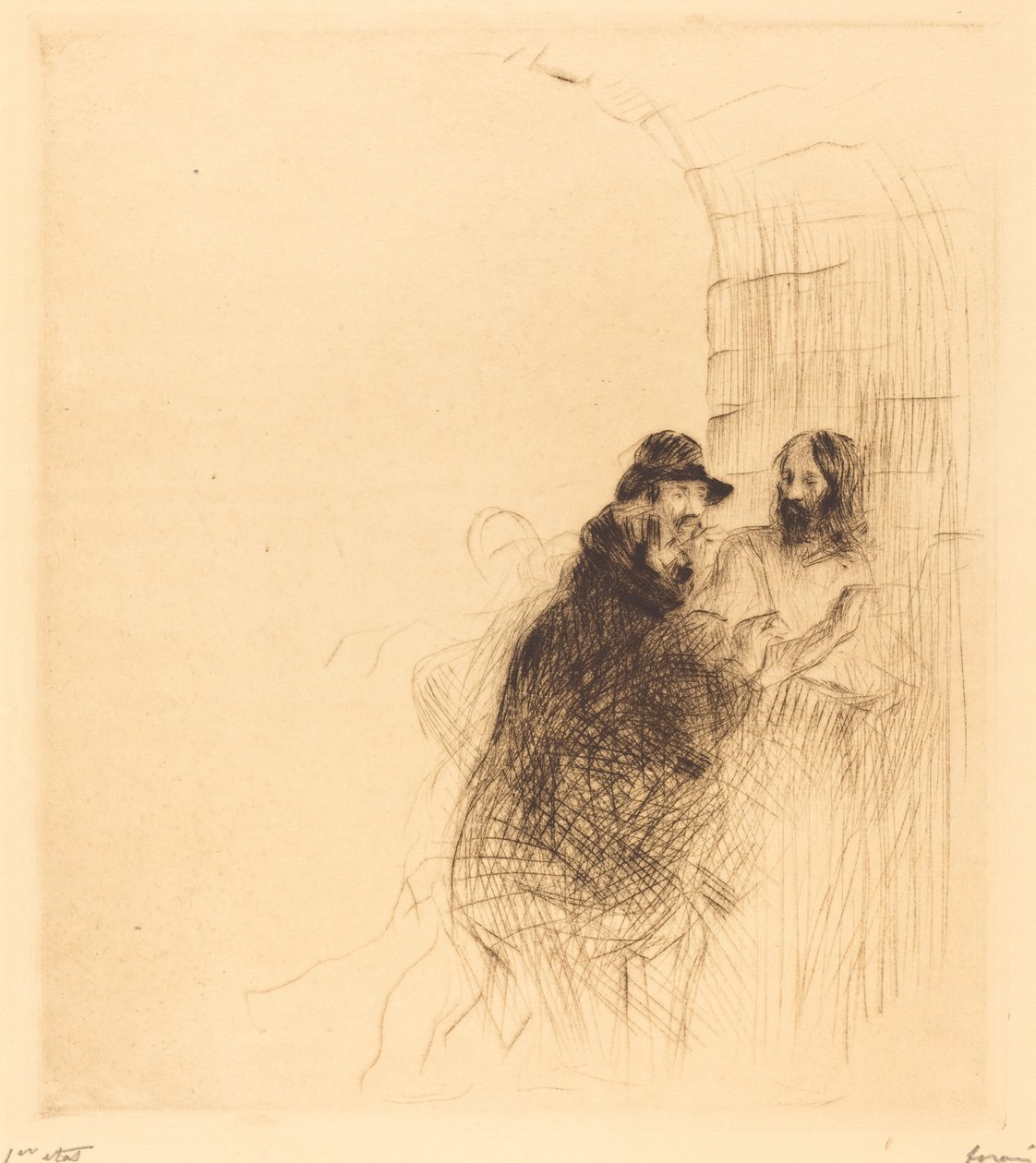 Das Treffen unter dem Bogen (zweite Platte) von Jean Louis Forain