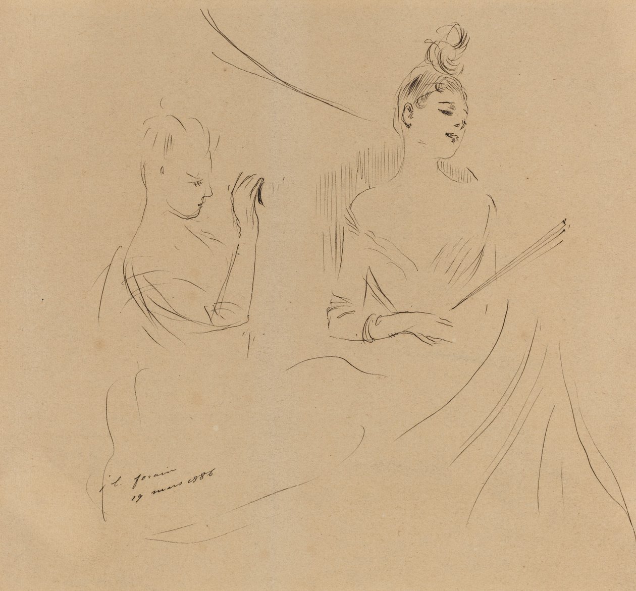Zwei Damen in einer Loge, 1886 von Jean Louis Forain