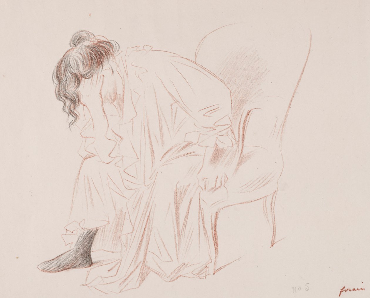Sitzende Frau von Jean-Louis Forain