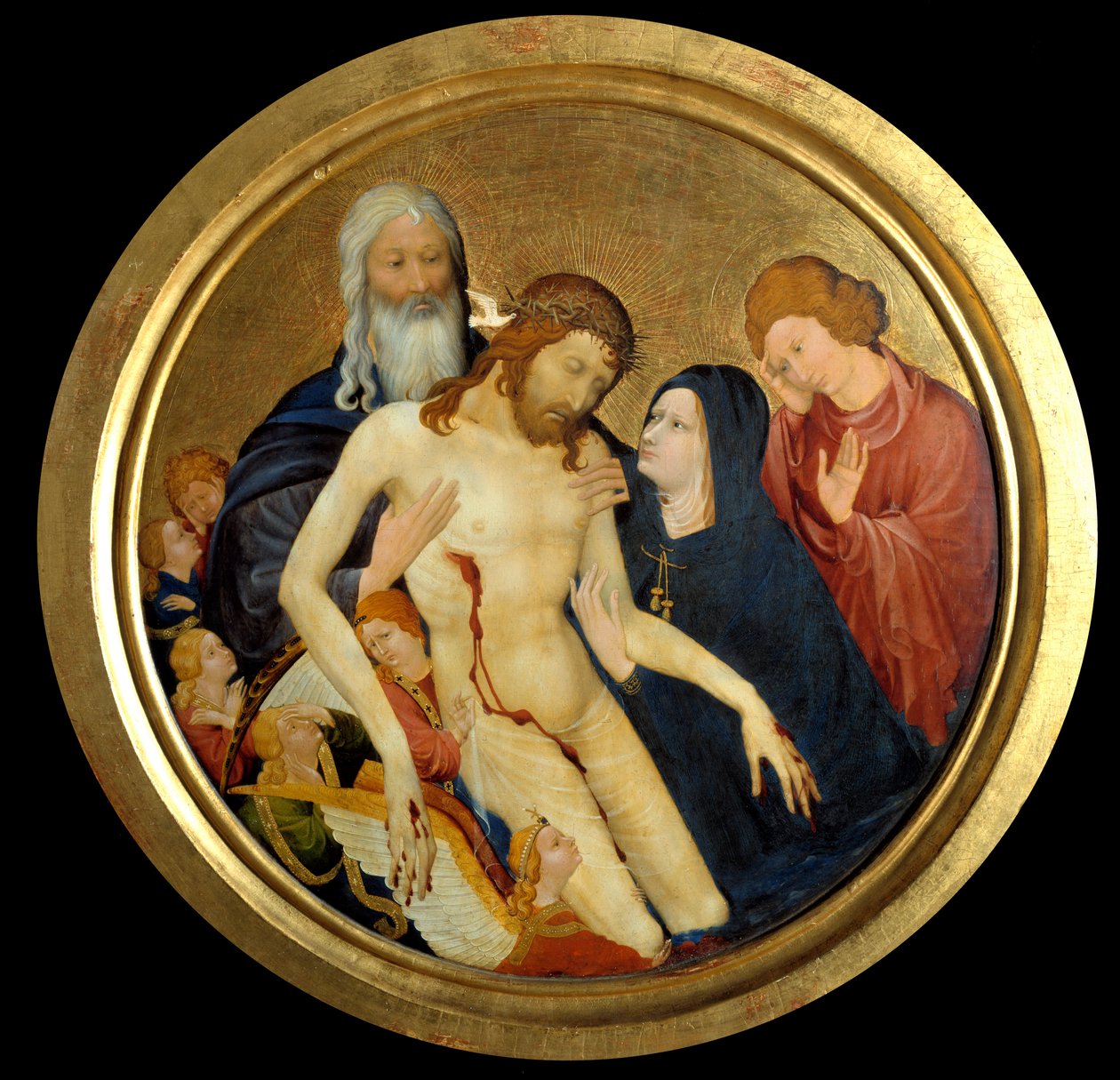 Pieta Unseres Herrn, genannt die große runde Pieta von Jean Malouel or Maelwael