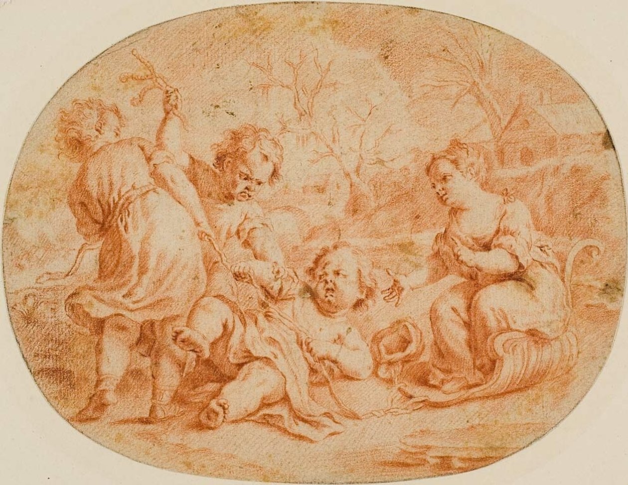 Allegorische Szene mit streitenden Kindern von Jean Marc Nattier