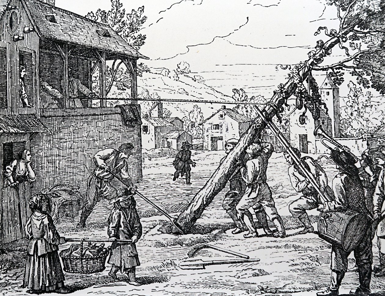 Das Aufstellen des Maibaums von Jean Mariette