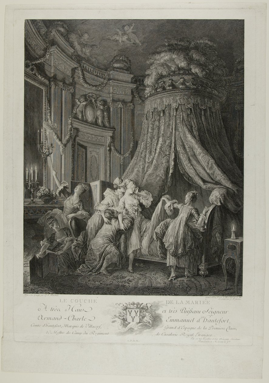 Das Zubettgehen der Braut von Jean Michel Moreau