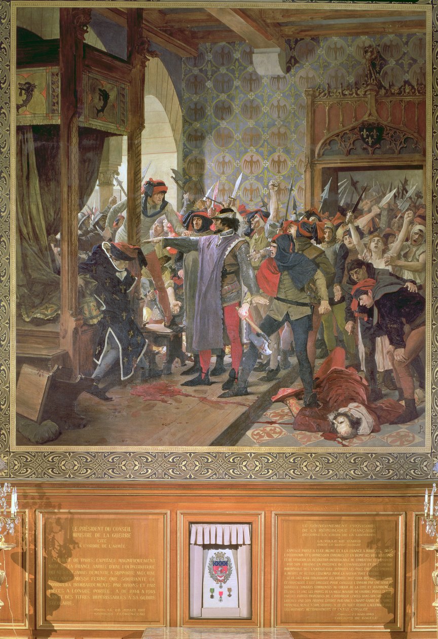 Étienne Marcel (gest. 1358) schützt den Dauphin vor dem Mob im Jahr 1358 von Jean Paul Laurens