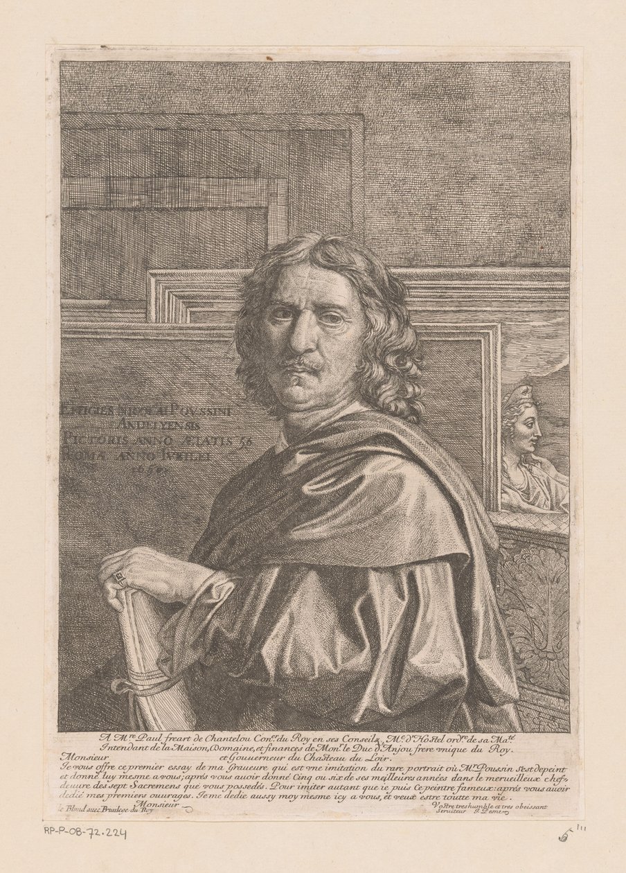 Porträt von Nicolas Poussin von Jean Pesne