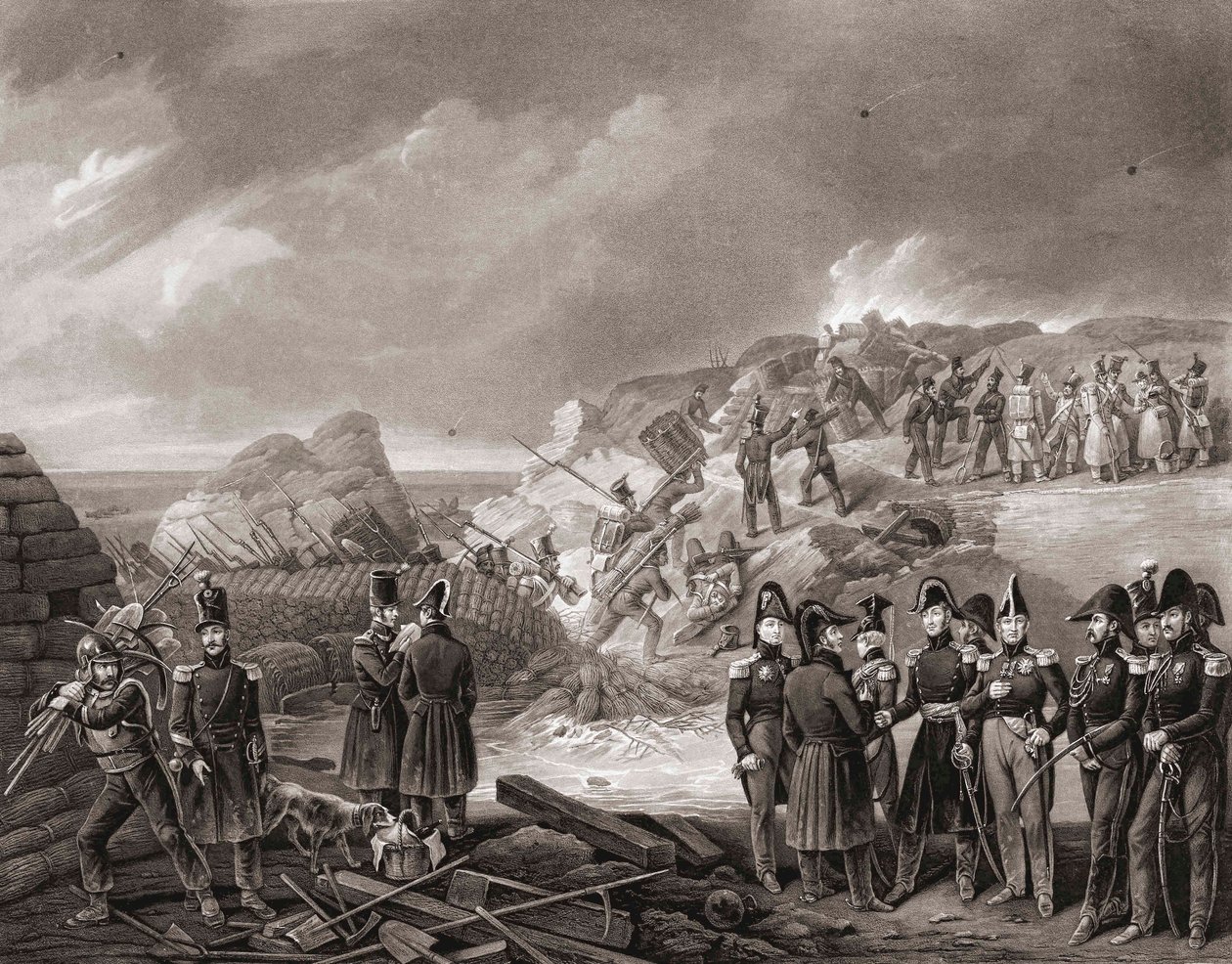 Die Belagerung von Antwerpen von Jean Pierre Marie Jazet
