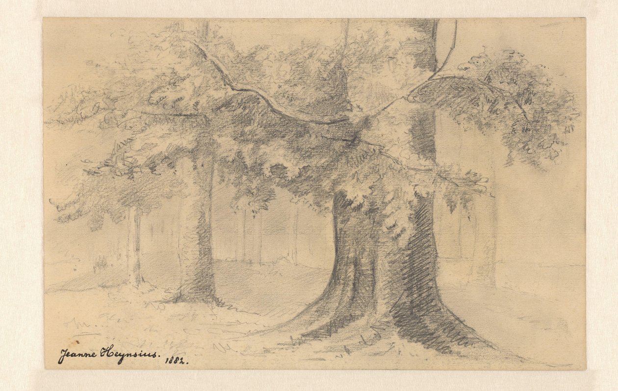 Landschaft mit Bäumen von Jeanne Marie Heynsius (signed by artist)