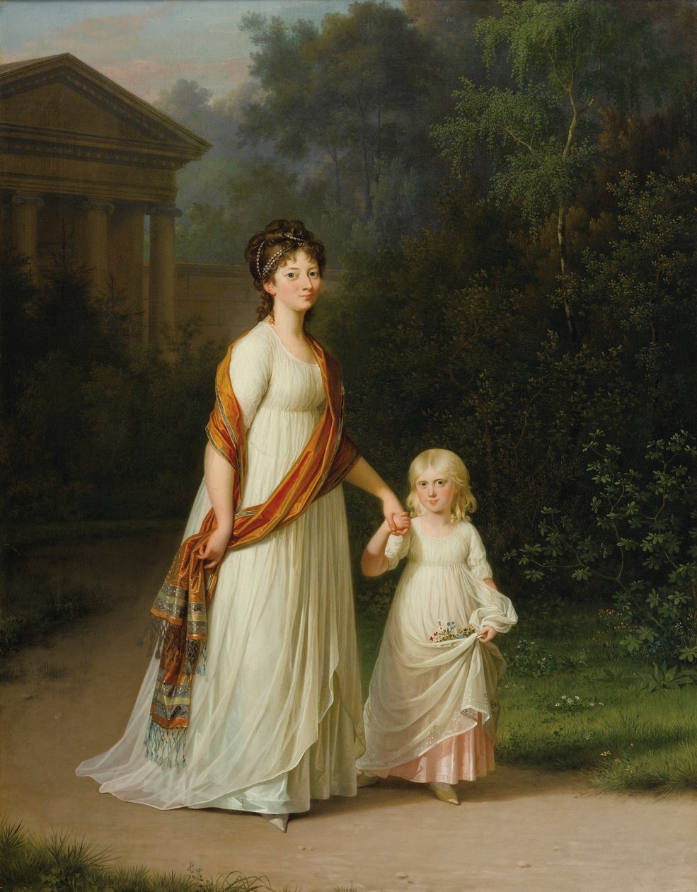 Marie Sophie Frederikke, Prinzessin von Dänemark und ihre Tochter, Prinzessin Caroline von Jens Juel