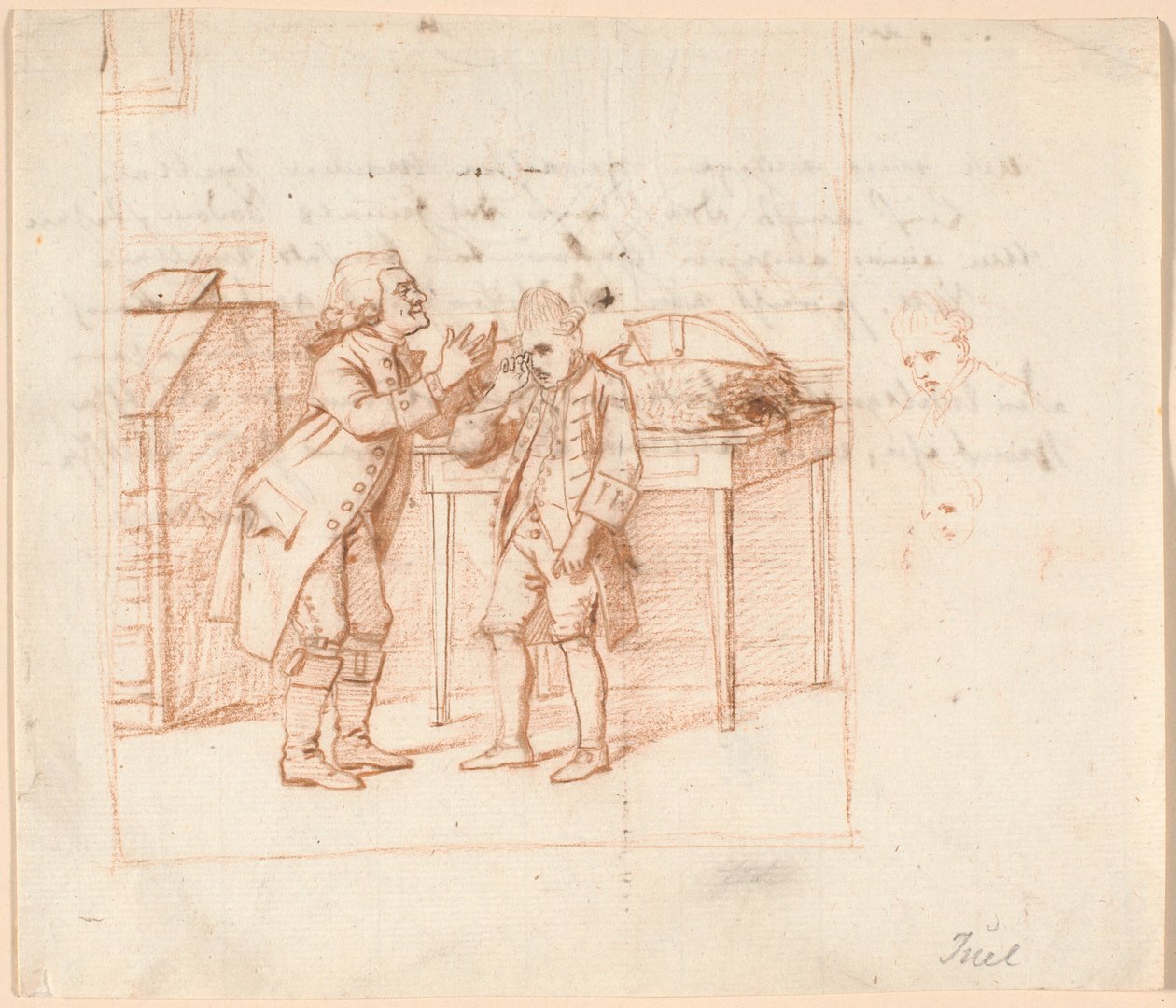Entwurf zur Illustration von P.A. Heibergs Schauspiel "De Vonner og de Vanner" von Jens Juel