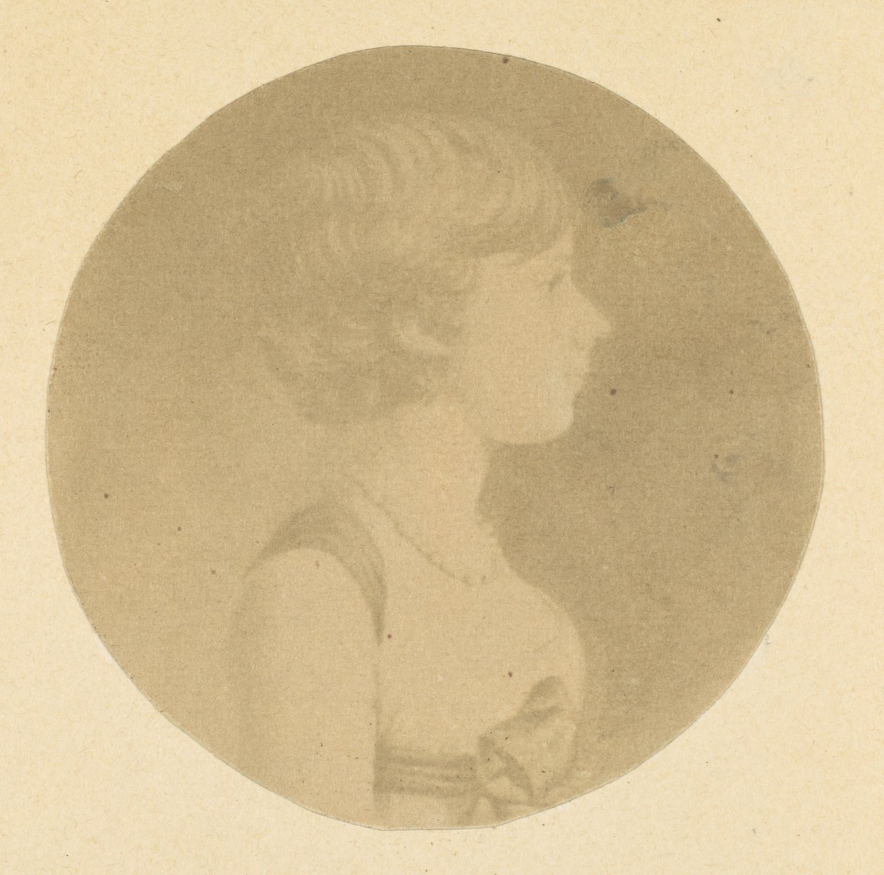 Mezzotinto-Porträt eines Mädchens im Profil, aus Die St. Memin Sammlung von Porträts, 1862 von Jeremiah Gurney