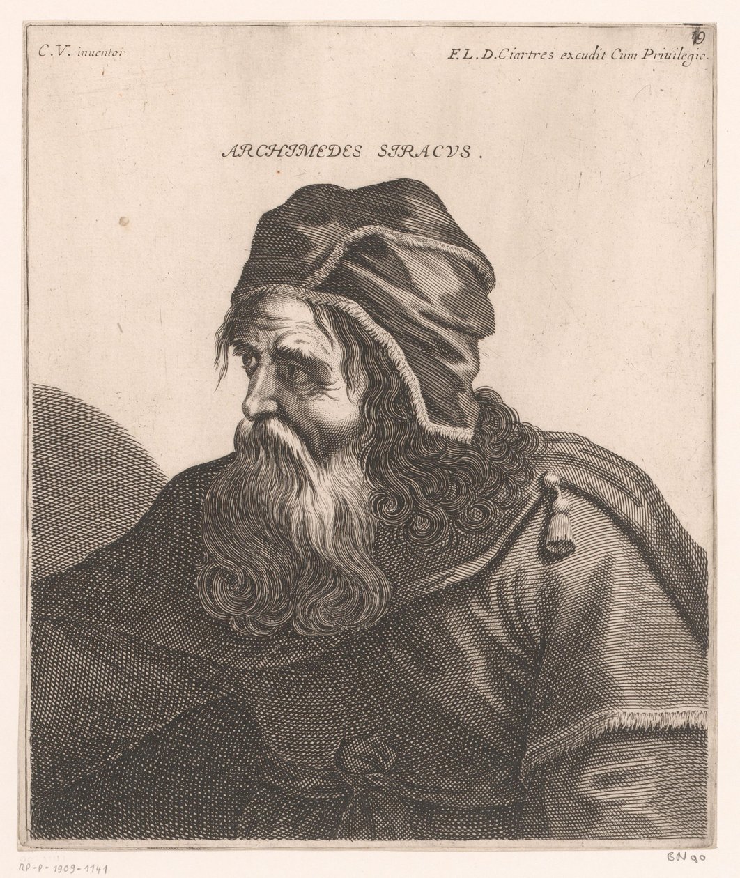 Porträt von Archimedes von Jerôme David (attributed to)
