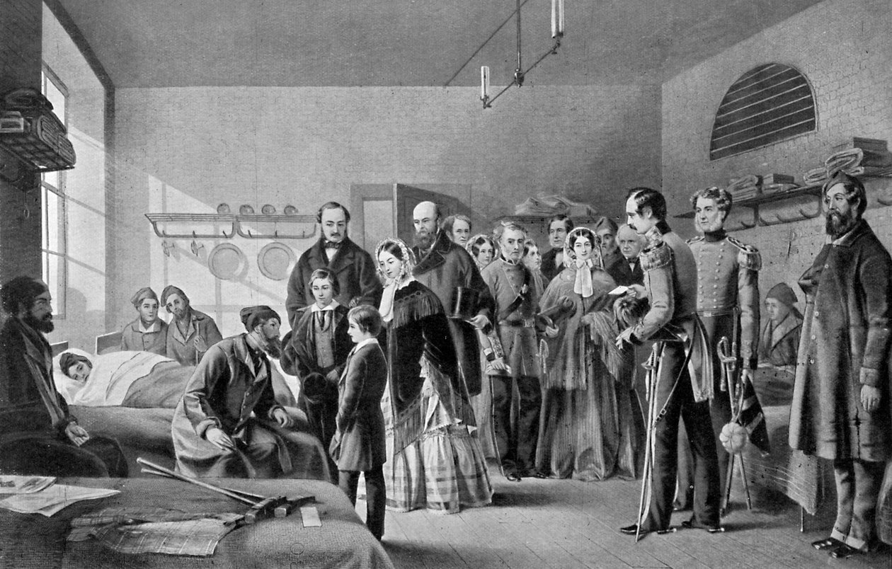 Königin Victoria besucht die Verwundeten, 1850er Jahre, um 1920 von Jerry Barrett