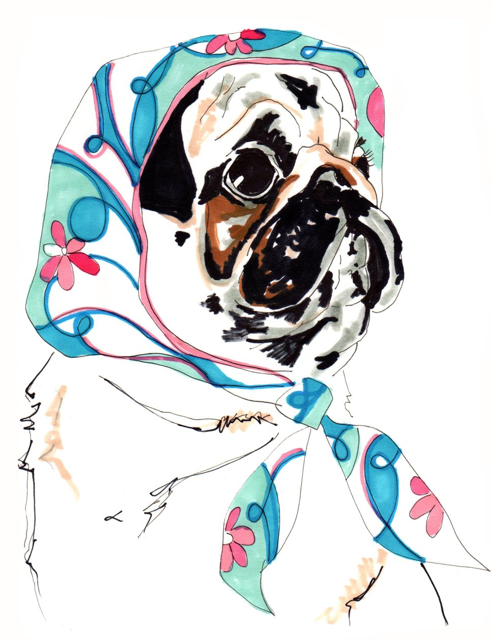 Mops in Pucci, 2012 von Jo Chambers