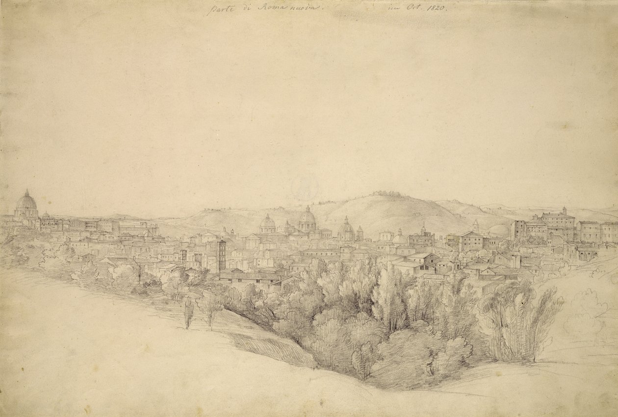 Blick von den Sabiner Bergen über Tivoli in Kampanien mit der Schlucht des Anio rechts von Joachim Faber