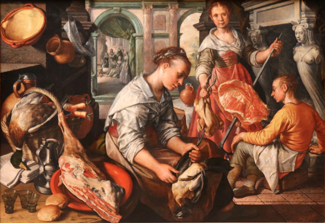 Christus im Haus von Martha und Maria von Joachim Beuckelaer