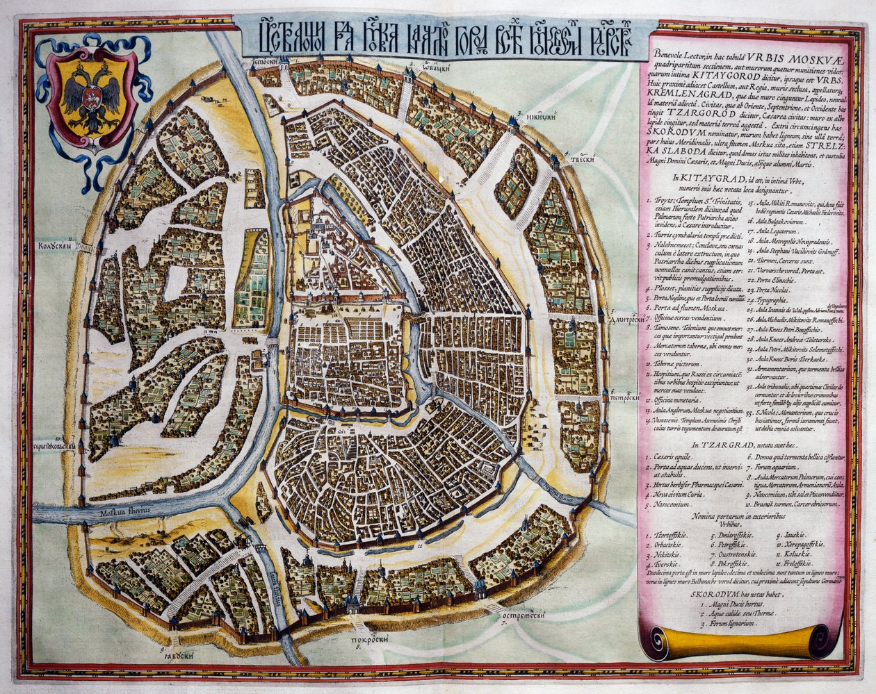 Moskau, zweiter Band, Titelseite von Teil I, aus Atlas Maior, Atlas in 11 Bänden, von Joan Blaeu (1596-1673) von Joan Blaeu