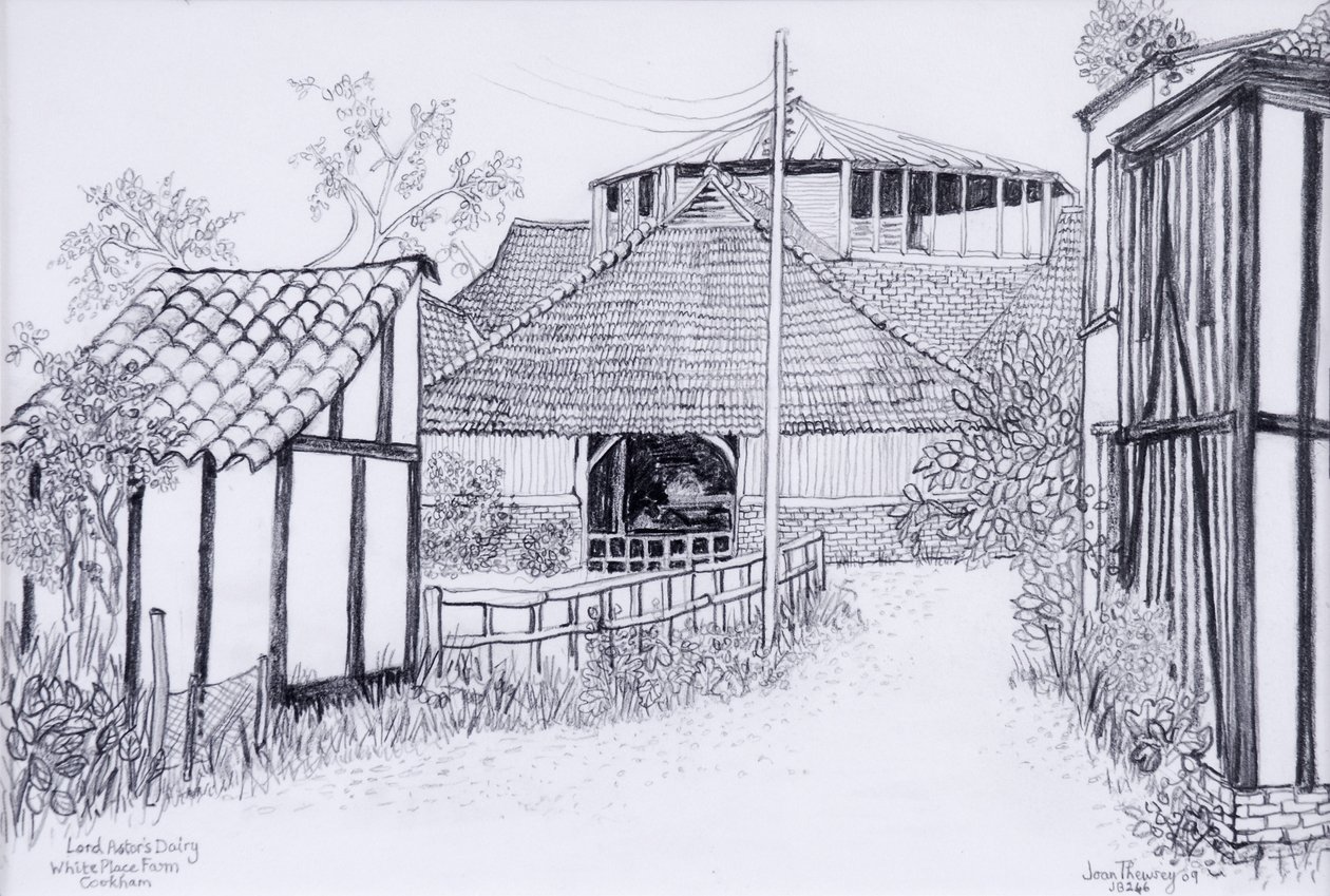 Lord Astors Molkerei, White Place Farm, Cookham von Joan Thewsey