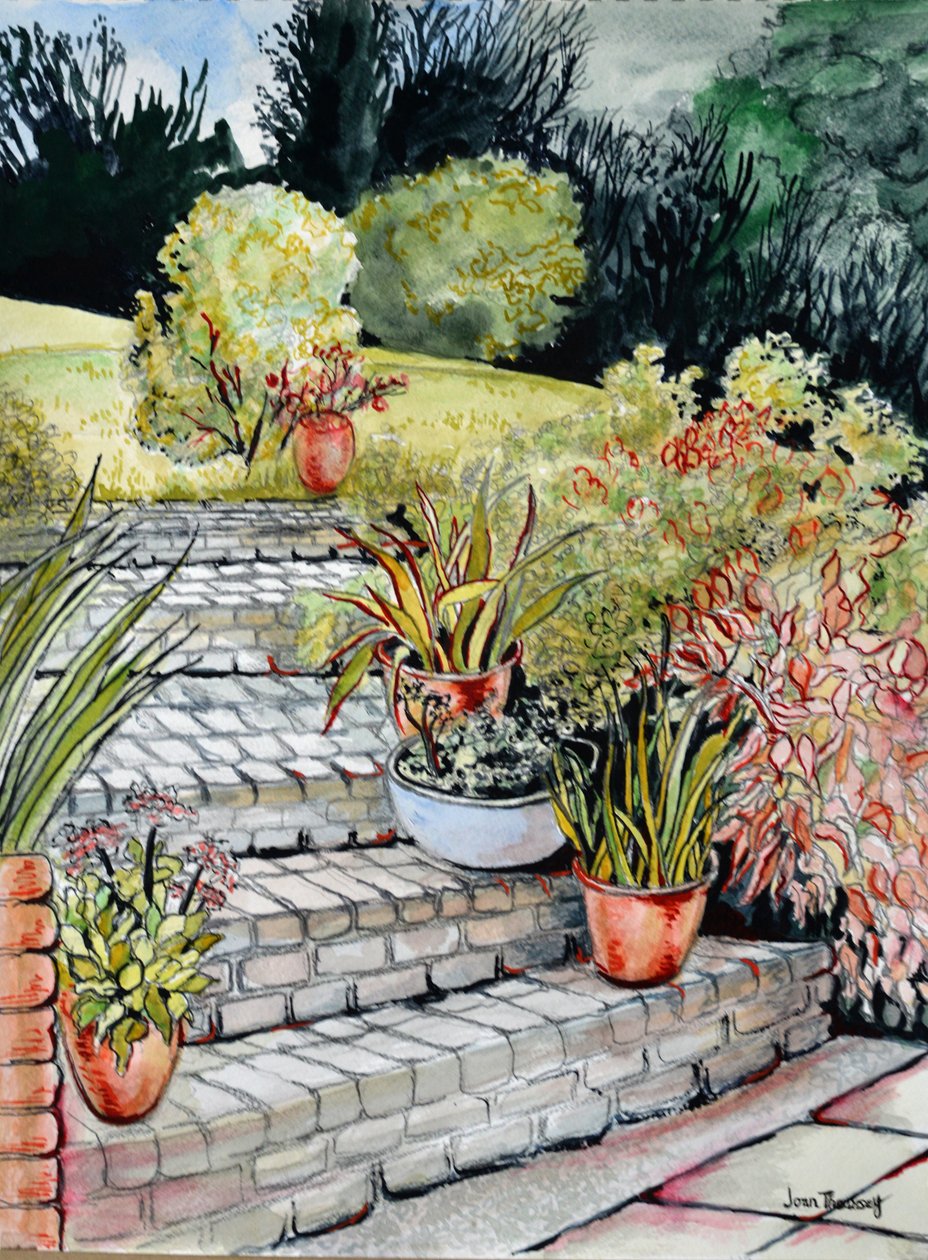 Stufen zum Garten, 2014 von Joan Thewsey