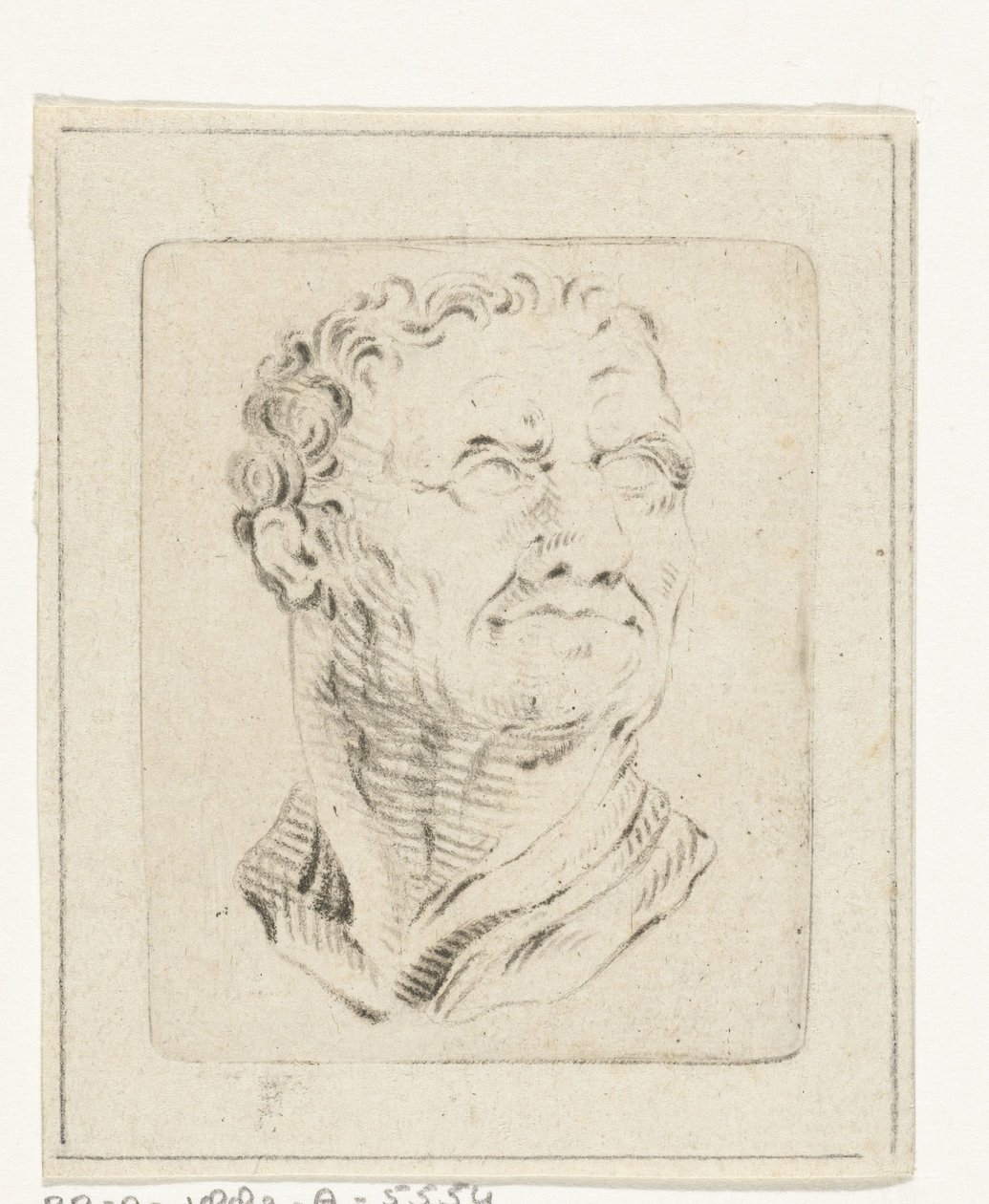 Büste eines Mannes, der nach rechts schaut von Joannis Jacobus Bijlaert