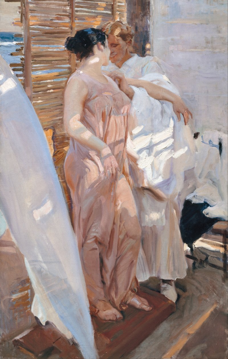 Das rosa Gewand. Nach dem Bad von Joaquín Sorolla