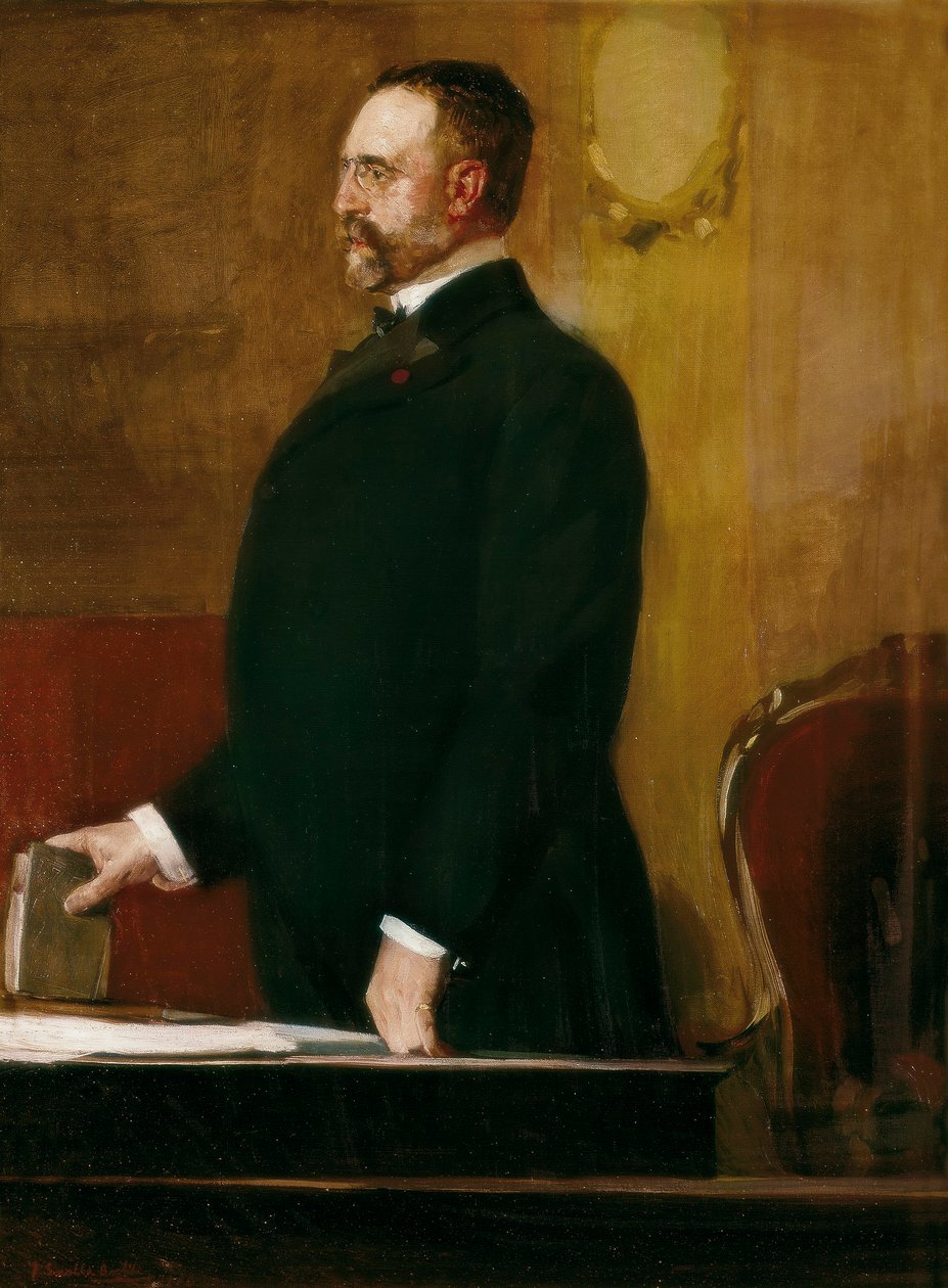 Porträt von Don Jose Canalejas Mendez (1854-1912) von Joaquín Sorolla