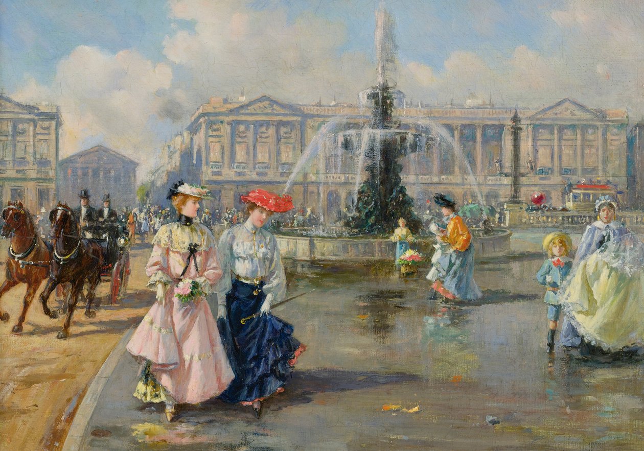 Place de la Concorde, ca. 1872 von Joaquín Pallarés Allustante