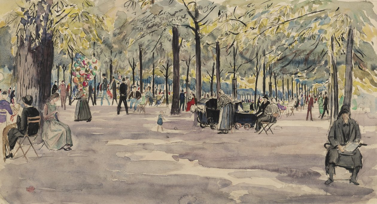 Die Tuileriengärten, Paris, ca. 1925 von Job Nixon