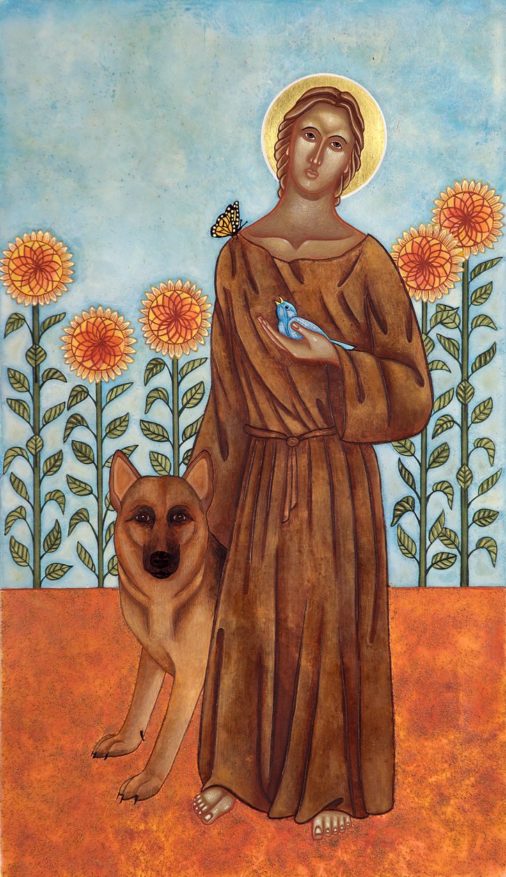 Der heilige Franziskus und der Wolf von Gubbio, 2009 von Jodi Simmons