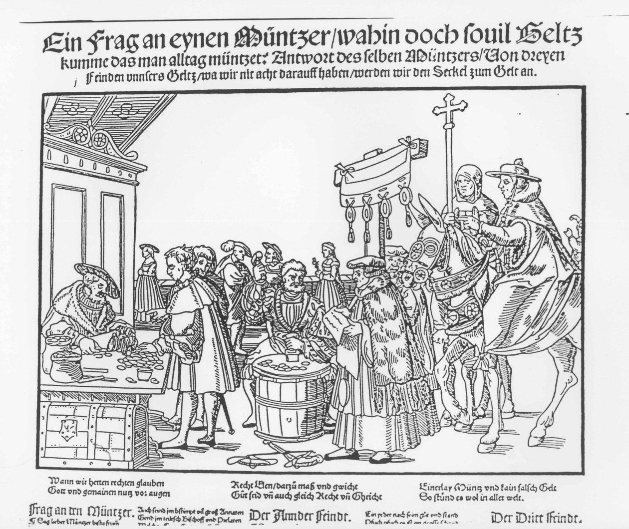Eine Frage an einen Münzmeister, ca. 1500 von Joerg the Elder Breu