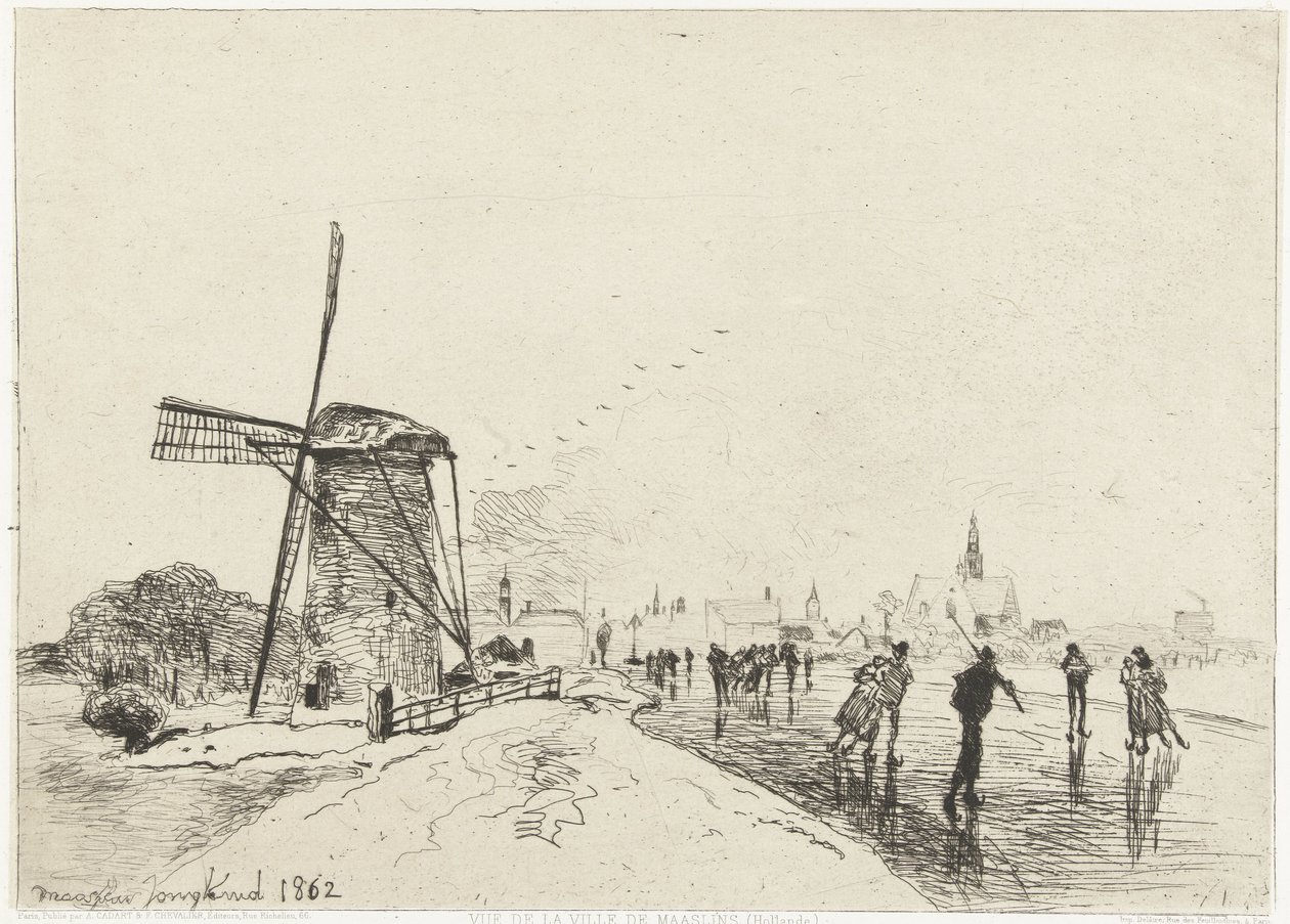Ansicht von Maassluis von Johan Barthold Jongkind