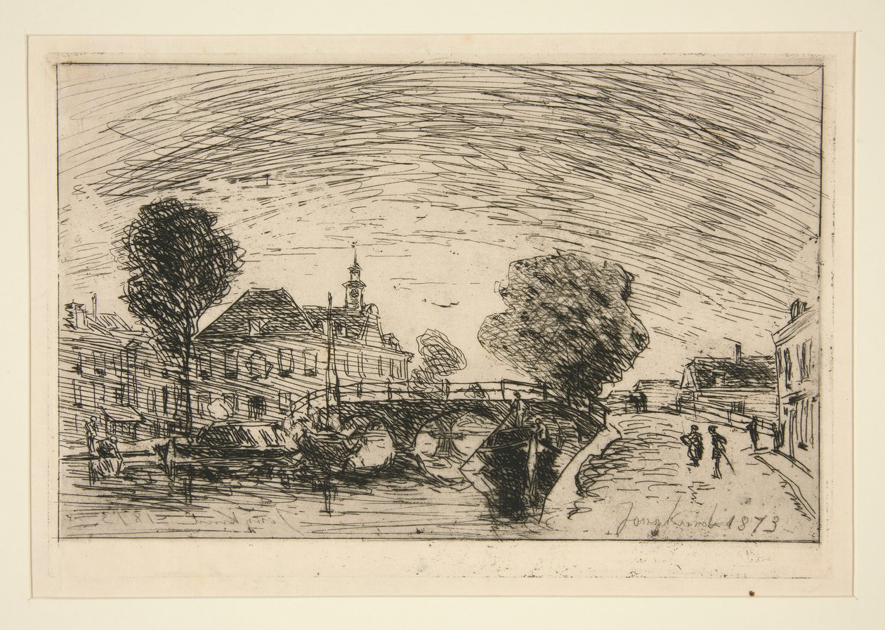 Die Brücke über den Kanal von Johan Barthold Jongkind