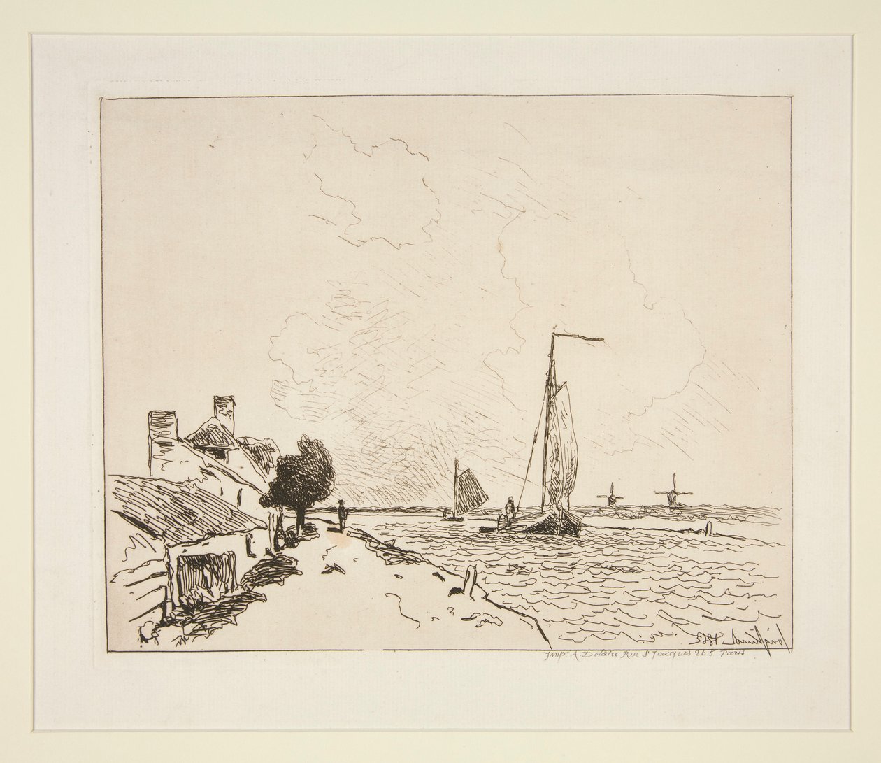 Die zwei Segelboote von Johan-Barthold Jongkind
