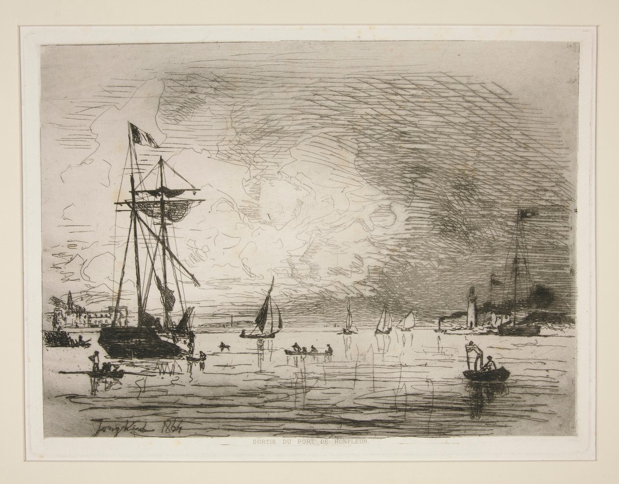 Ausfahrt aus dem Hafen von Honfleur von Johan Barthold Jongkind