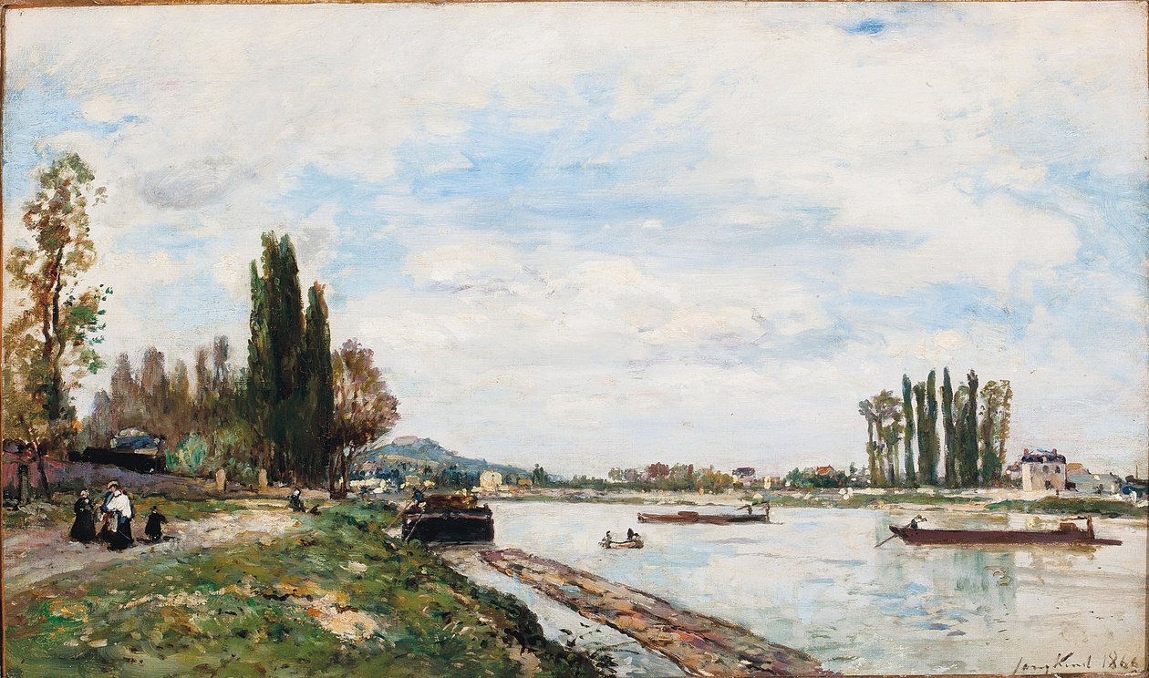 Blick auf Meudon von der Brücke von Sèvres, 1866 von Johan Barthold Jongkind