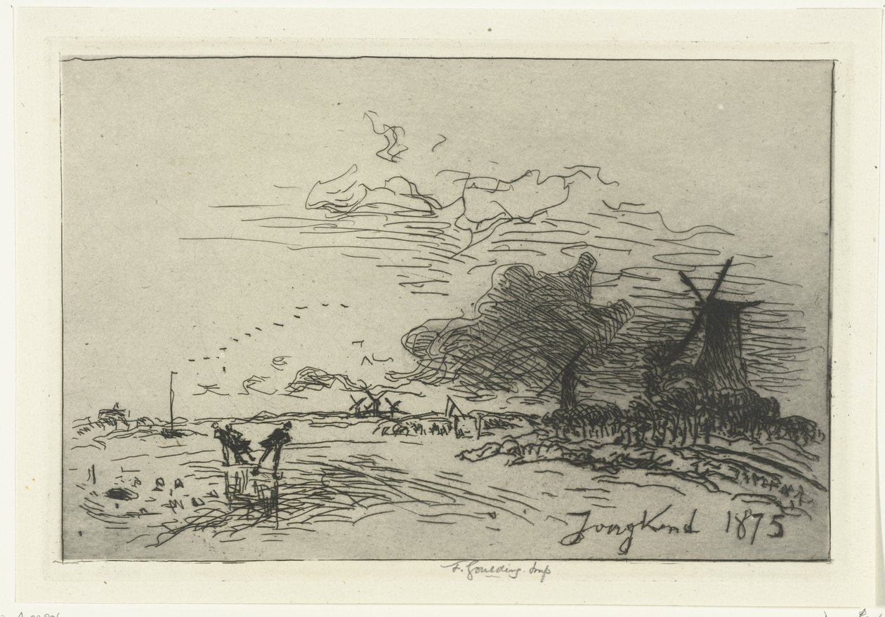 Winterlandschaft bei Rotterdam von Johan Barthold Jongkind