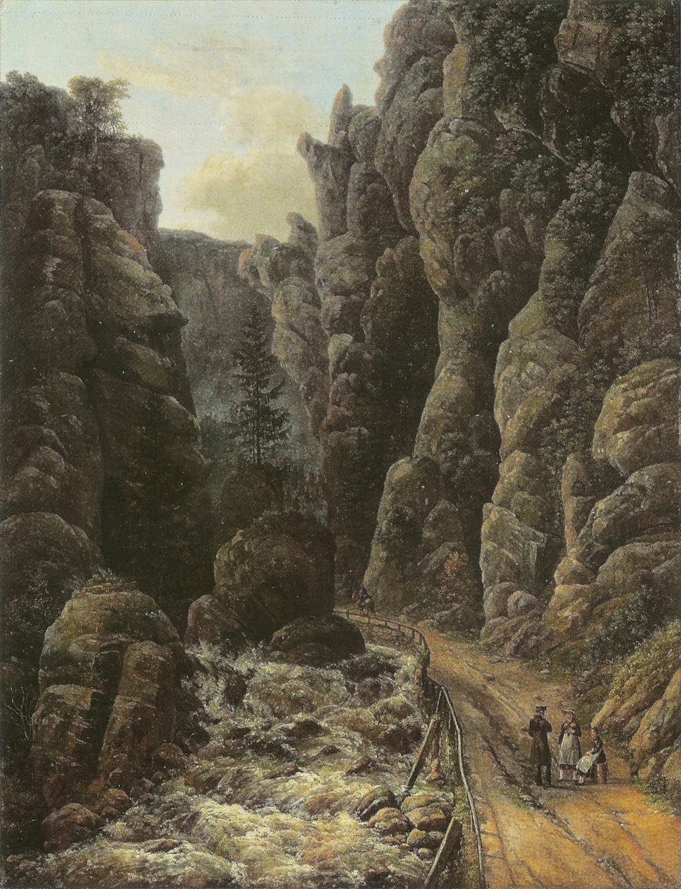 Schlucht in der Sächsischen Schweiz von Johan Christian Dahl