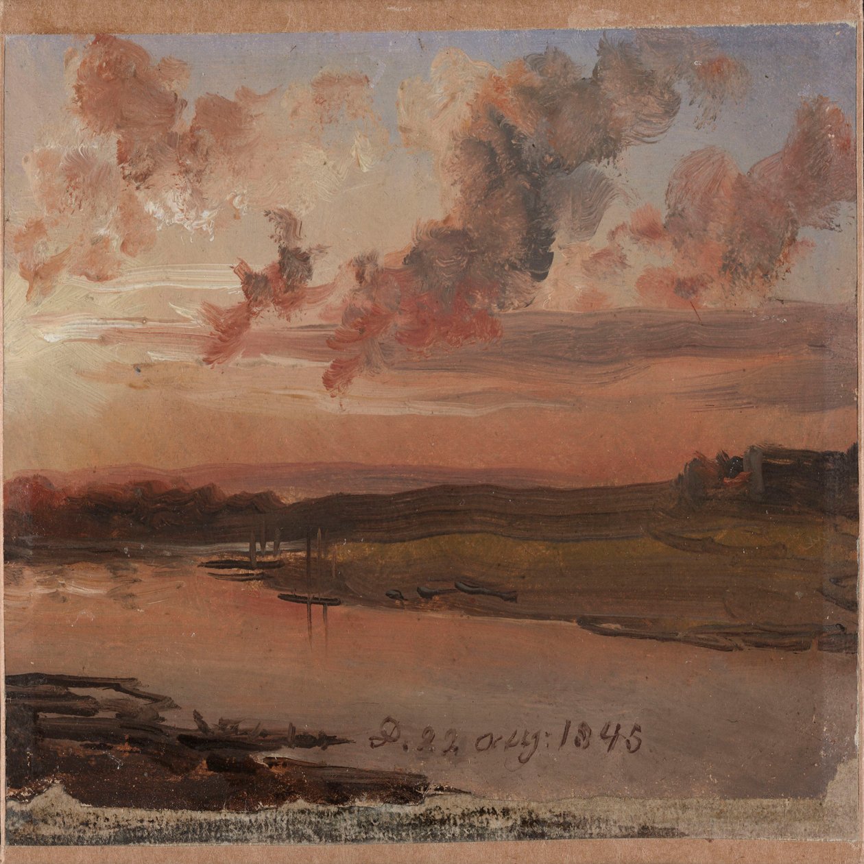 Die Elbe am Abend von Johan Christian Dahl