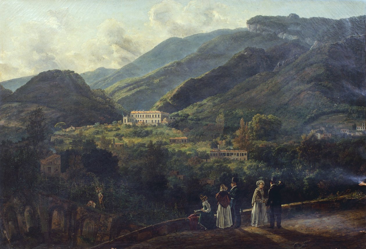 Der Königspalast von Quisisana, in der Nähe von Neapel von Johan Christian Dahl