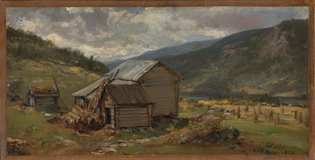 Ansicht von Hjelle in Valdres von Johan Christian Dahl